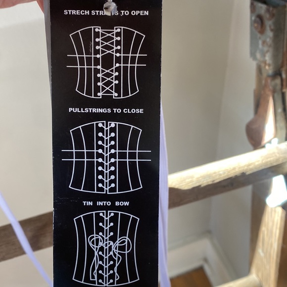 VINTAGE GOTH COLLECTION SATIN LACE UP BONING CORSET 36 PUNK STEAMPUNK  36 NEW - Picture 4 of 11